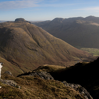 Buy canvas prints of  Border Collie Dog Overlooking Wasdale by John Malley