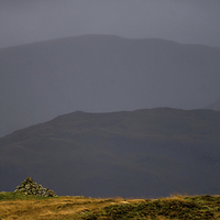 Buy canvas prints of  Mountain Cairn by John Malley