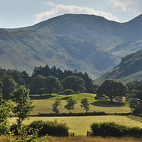 Buy canvas prints of  Summer Meadows in Patterdale by John Malley