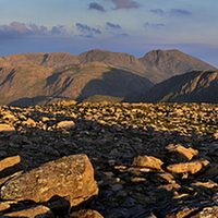 Buy canvas prints of  Scafells Sunset by John Malley
