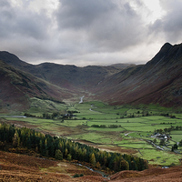 Buy canvas prints of  Great Langdale in the Lake District by John Malley