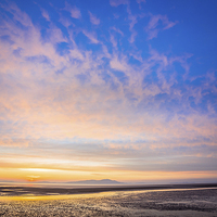 Buy canvas prints of  Solway Firth Sunset by John Malley