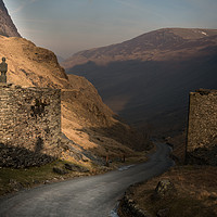 Buy canvas prints of Sentries at Honister Pass by John Malley