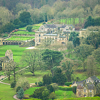 Buy canvas prints of Ilam Hall near Dovedale by John Malley