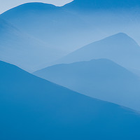 Buy canvas prints of The Blue Ridged Mountains of the Lake District by John Malley