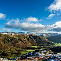Buy canvas prints of Patterdale from Aniston Crag by John Malley