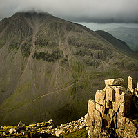 Buy canvas prints of Great Gable from Lingmell by John Malley