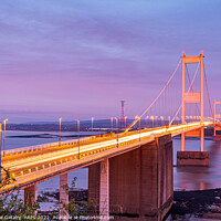 Buy canvas prints of Severn Bridge at sunrise by David Oxtaby  ARPS