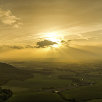 Buy canvas prints of  Sunset over Sutton Bank by David Oxtaby  ARPS