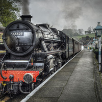 Buy canvas prints of  45407 'Lancashire Fusilier' at Grosmont by David Oxtaby  ARPS