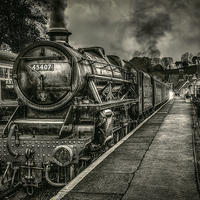 Buy canvas prints of  The Train Now Departing by David Oxtaby  ARPS