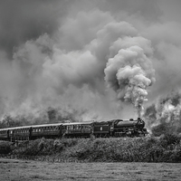 Buy canvas prints of  61034 'Chiru' leaving Grosmont by David Oxtaby  ARPS