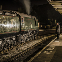 Buy canvas prints of  34092 'Wells' at Keighley Station by David Oxtaby  ARPS