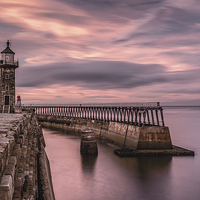 Buy canvas prints of  Whitby Harbour early evening by David Oxtaby  ARPS
