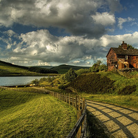 Buy canvas prints of  Old house by torside Reservoir by David Oxtaby  ARPS