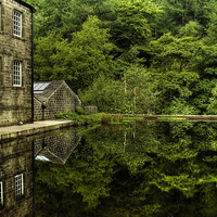Buy canvas prints of  Gibson Mill - Hardcastle Crags by David Oxtaby  ARPS