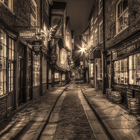 Buy canvas prints of  the shambles monochrome by David Oxtaby  ARPS