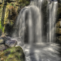 Buy canvas prints of  Lumsdale Waterfall by David Oxtaby  ARPS