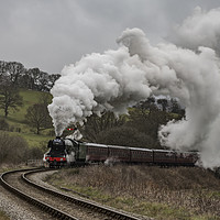 Buy canvas prints of Flying Scotsman leaving Grosmont by David Oxtaby  ARPS