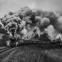 Buy canvas prints of Flying Scotsman leaving Grosmont by David Oxtaby  ARPS