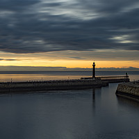 Buy canvas prints of Whitby Harbour dusk by David Oxtaby  ARPS