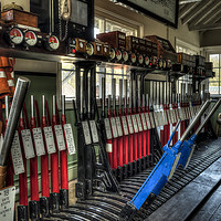 Buy canvas prints of In the signalbox by David Oxtaby  ARPS