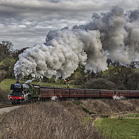 Buy canvas prints of Flying Scotsman heading up Esk Valley by David Oxtaby  ARPS
