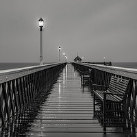 Buy canvas prints of Wet evening at Yarmouth Pier by David Oxtaby  ARPS