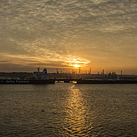 Buy canvas prints of sunset in Southampton by David Oxtaby  ARPS