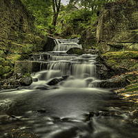 Buy canvas prints of Lumsdale Upper Falls by David Oxtaby  ARPS