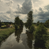 Buy canvas prints of waterway at Noyen sur Sarthe by David Oxtaby  ARPS