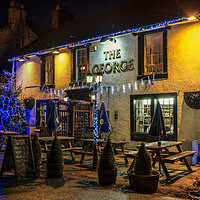 Buy canvas prints of The George Pub at Castleton by David Oxtaby  ARPS