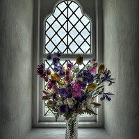 Buy canvas prints of Flowers on Church sill by David Oxtaby  ARPS
