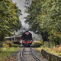 Buy canvas prints of Flying Scotsman through Stubbins by David Oxtaby  ARPS
