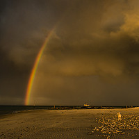 Buy canvas prints of Rainbow over Bembridge by David Oxtaby  ARPS