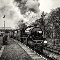 Buy canvas prints of 45212 and City of Wells arrives as Rawtonstall by David Oxtaby  ARPS