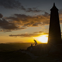 Buy canvas prints of Sun Setting over wainman's pinnacle by David Oxtaby  ARPS