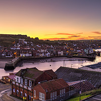 Buy canvas prints of Sunrise over Whitby Abbey by David Oxtaby  ARPS