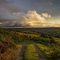 Buy canvas prints of Sun setting over Lealholm moors by David Oxtaby  ARPS