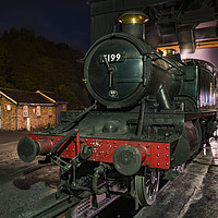 Buy canvas prints of Night time coaling at Grosmont by David Oxtaby  ARPS