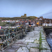 Buy canvas prints of Whitby Abbey from the old Harbour by David Oxtaby  ARPS
