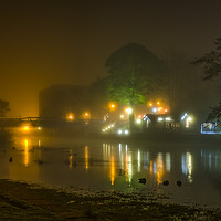 Buy canvas prints of Saltaire in the Fog by David Oxtaby  ARPS