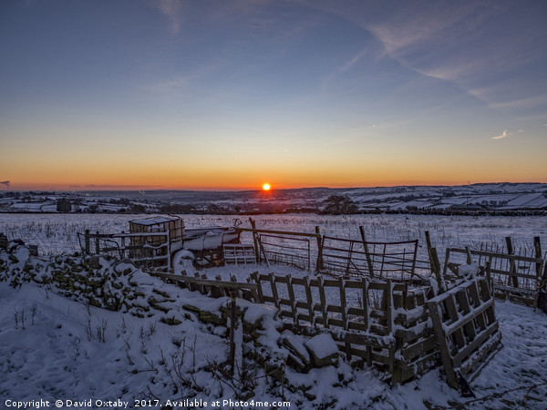 Sun Rising over Bradford Framed Print by David Oxtaby  ARPS