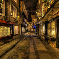 Buy canvas prints of Christmas eve at the Shambles by David Oxtaby  ARPS