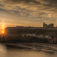 Buy canvas prints of Sun rising over the Abbey by David Oxtaby  ARPS