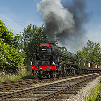 Buy canvas prints of Royal Scot 46100 leaving Haworth by David Oxtaby  ARPS
