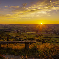 Buy canvas prints of Sun setting over the Pennines by David Oxtaby  ARPS