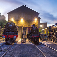 Buy canvas prints of Haworth Shed on the KWVR by David Oxtaby  ARPS