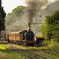 Buy canvas prints of 65894 leaving Goathland on the NYMR by David Oxtaby  ARPS