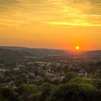 Buy canvas prints of Sun setting over the Aire Valley by David Oxtaby  ARPS